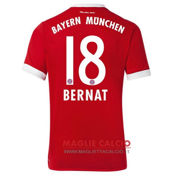 nuova maglietta bayern munich 2017-2018 bernat 18 prima